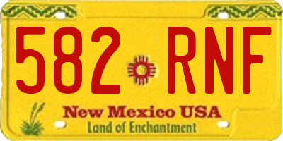 NM license plate 582RNF