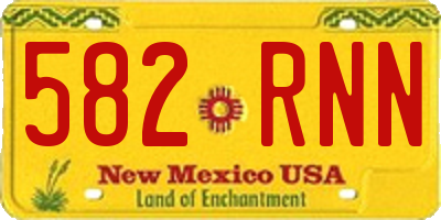 NM license plate 582RNN