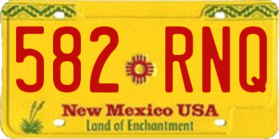 NM license plate 582RNQ