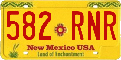 NM license plate 582RNR