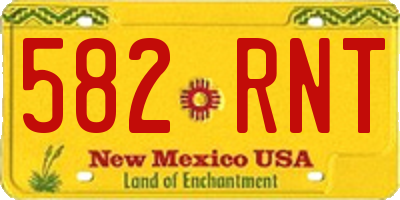 NM license plate 582RNT