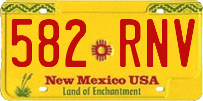 NM license plate 582RNV