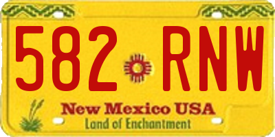 NM license plate 582RNW