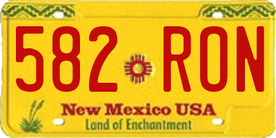 NM license plate 582RON