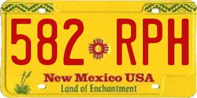 NM license plate 582RPH