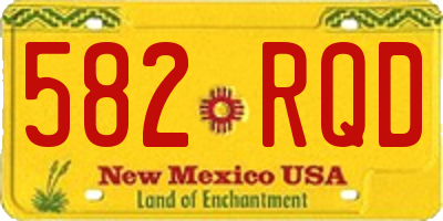 NM license plate 582RQD