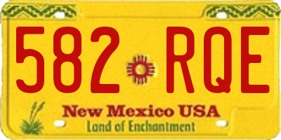 NM license plate 582RQE