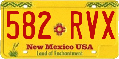 NM license plate 582RVX