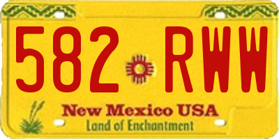 NM license plate 582RWW