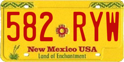 NM license plate 582RYW