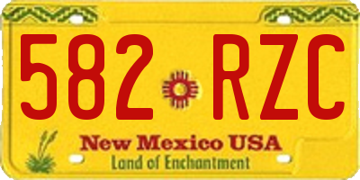 NM license plate 582RZC