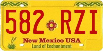 NM license plate 582RZI