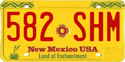NM license plate 582SHM