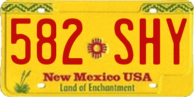 NM license plate 582SHY