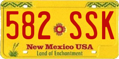 NM license plate 582SSK