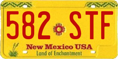 NM license plate 582STF