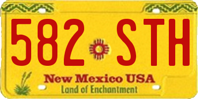 NM license plate 582STH