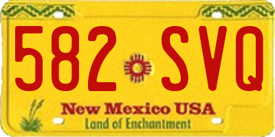 NM license plate 582SVQ