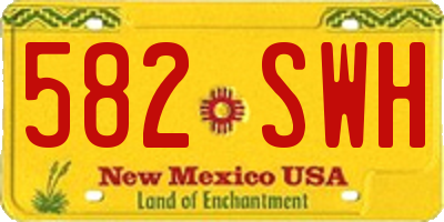 NM license plate 582SWH