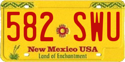 NM license plate 582SWU