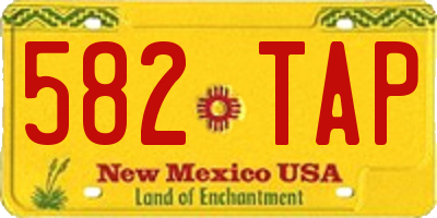 NM license plate 582TAP