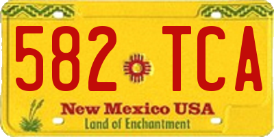 NM license plate 582TCA