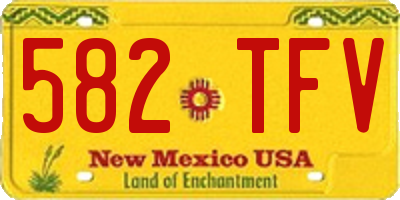 NM license plate 582TFV