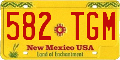NM license plate 582TGM