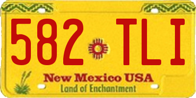 NM license plate 582TLI