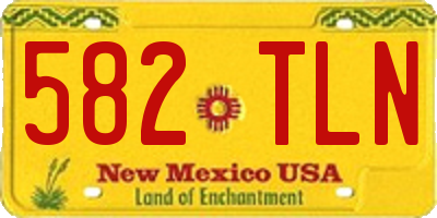 NM license plate 582TLN