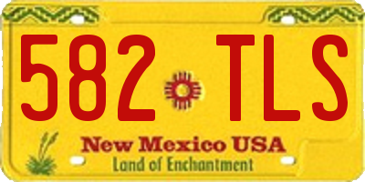 NM license plate 582TLS