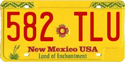 NM license plate 582TLU