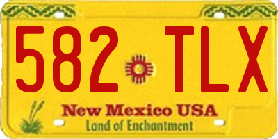 NM license plate 582TLX
