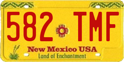 NM license plate 582TMF