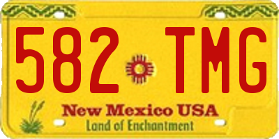 NM license plate 582TMG