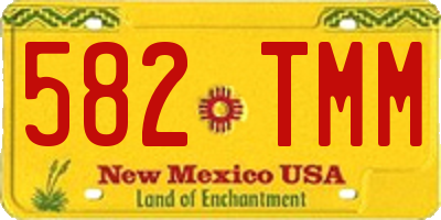 NM license plate 582TMM
