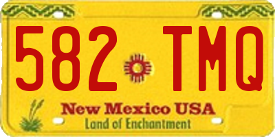 NM license plate 582TMQ