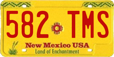 NM license plate 582TMS