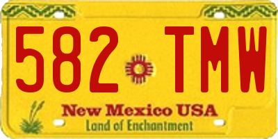 NM license plate 582TMW