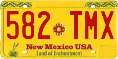 NM license plate 582TMX