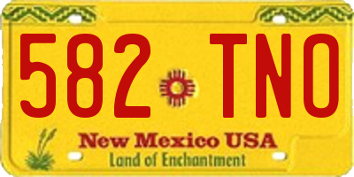 NM license plate 582TNO