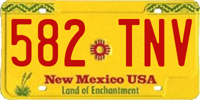 NM license plate 582TNV
