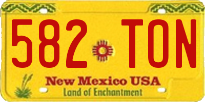 NM license plate 582TON