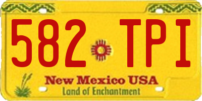 NM license plate 582TPI