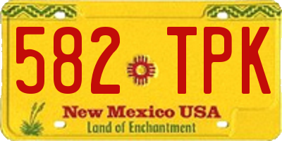 NM license plate 582TPK