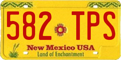 NM license plate 582TPS