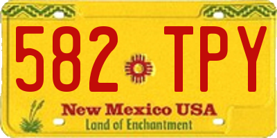 NM license plate 582TPY