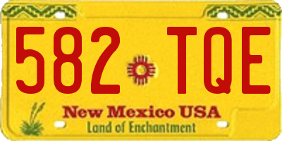 NM license plate 582TQE