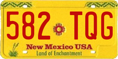 NM license plate 582TQG