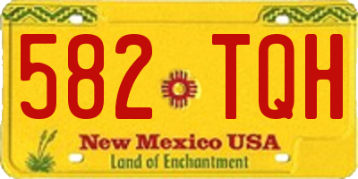 NM license plate 582TQH